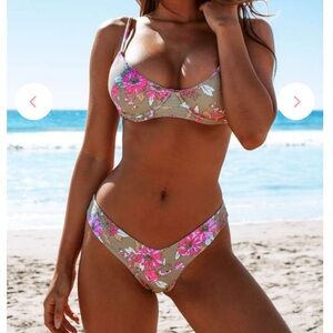 PINKCOLADA Cheeky Floral Bikini